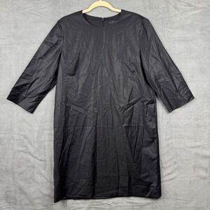 COS Collection of Style‎ Black Wool Blend Midi Dress Women's Size 12